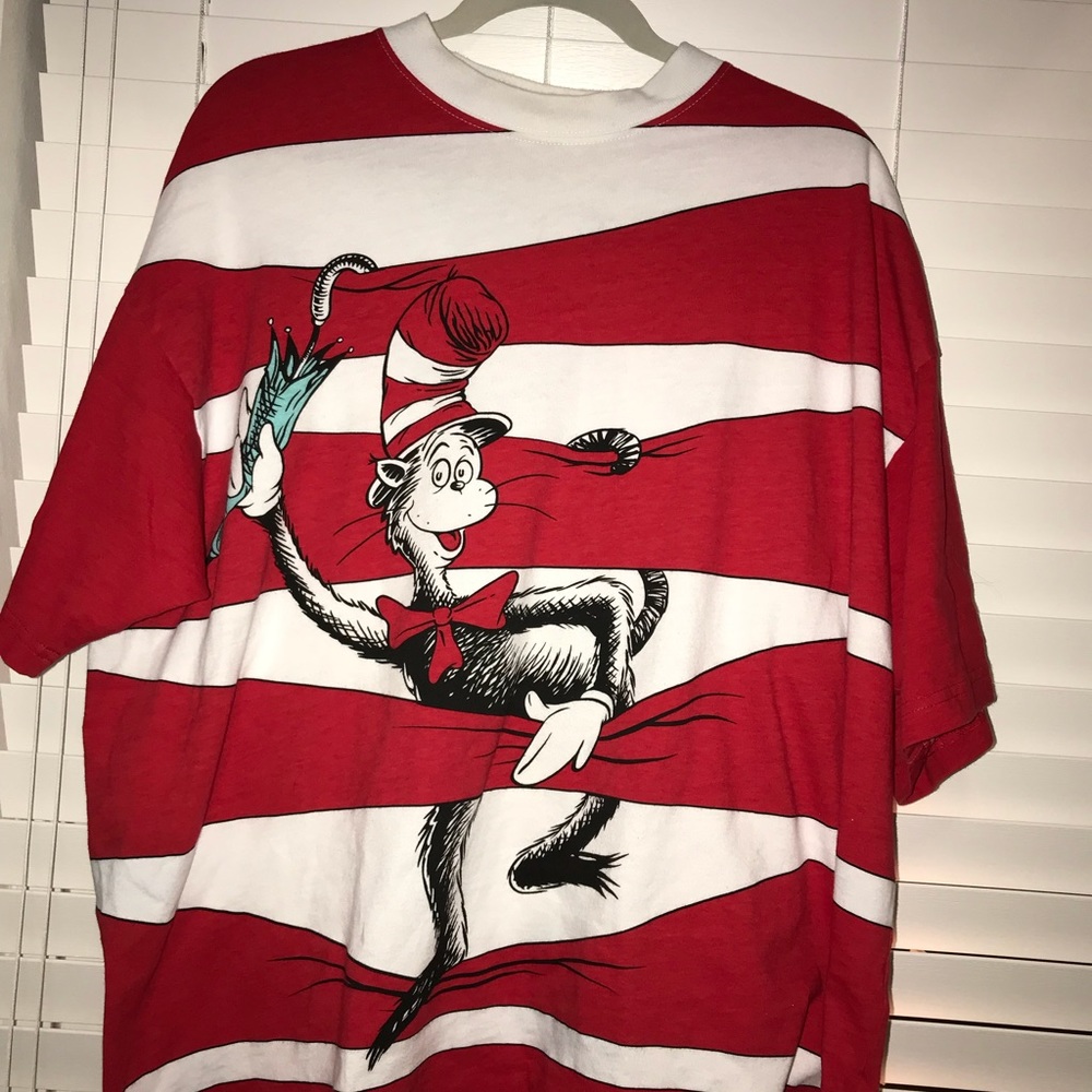Vintage The Cat in the Hat Striped T-shirt